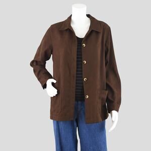Pendleton Vintage 90s Brown Ultrasuede Chore Jacket Women's Size 10
